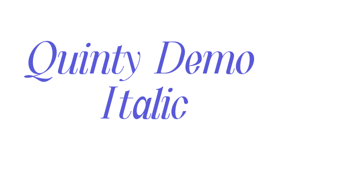 Quinty Demo Italic Font