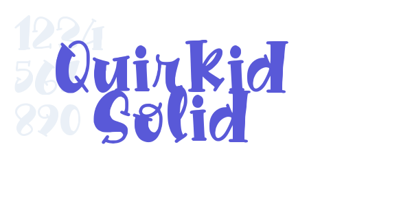 Quirkid Solid font free