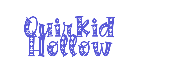 Quirkid Hollow Font Download