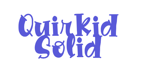 Quirkid Solid Font