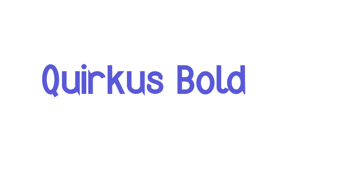 Quirkus Bold Font Download