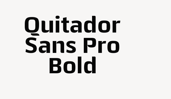 Quitador Sans Pro Bold Font