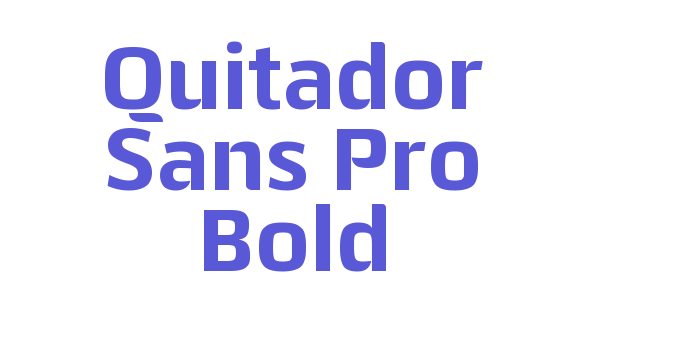 Quitador Sans Pro Bold Font Download