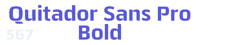 Quitador Sans Pro Bold-related font