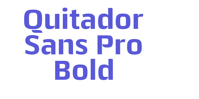 Quitador Sans Pro Bold Font