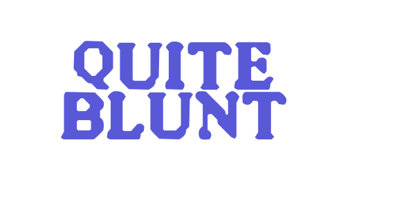 Quite Blunt font free