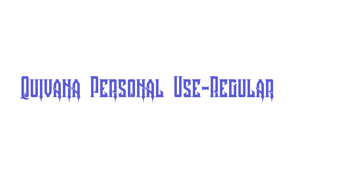 Quivana Personal Use-Regular Font Download