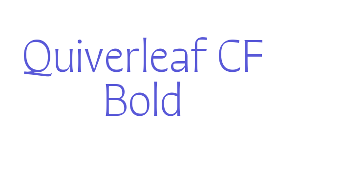 Quiverleaf CF Bold Font