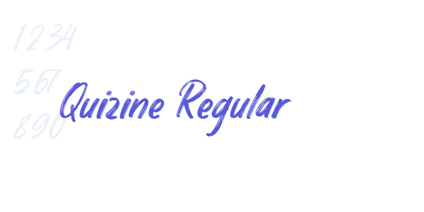 Quizine Regular font