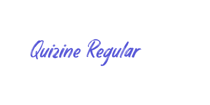 Quizine Regular Font Download