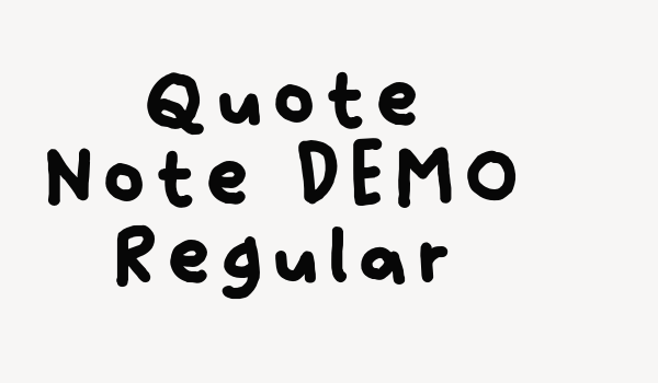 Quote Note DEMO Regular Font