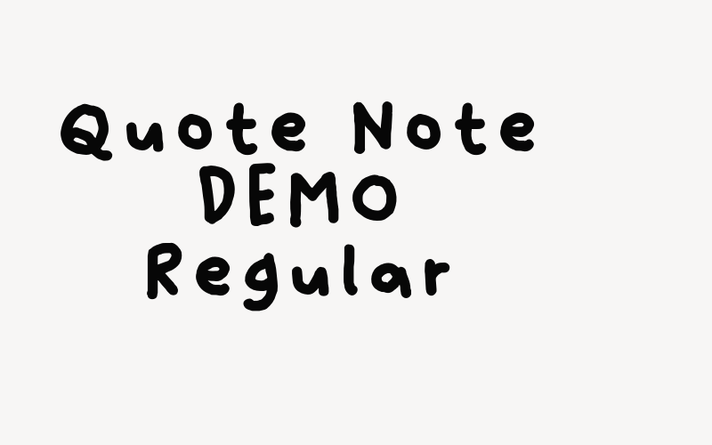 Quote Note DEMO Regular Font