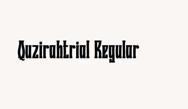 Quzirahtrial Regular Font