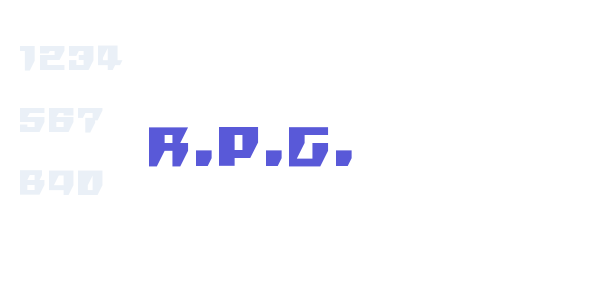 R.P.G. font free