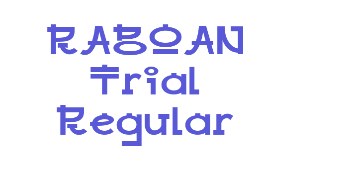 RABOAN Trial Regular Font Download