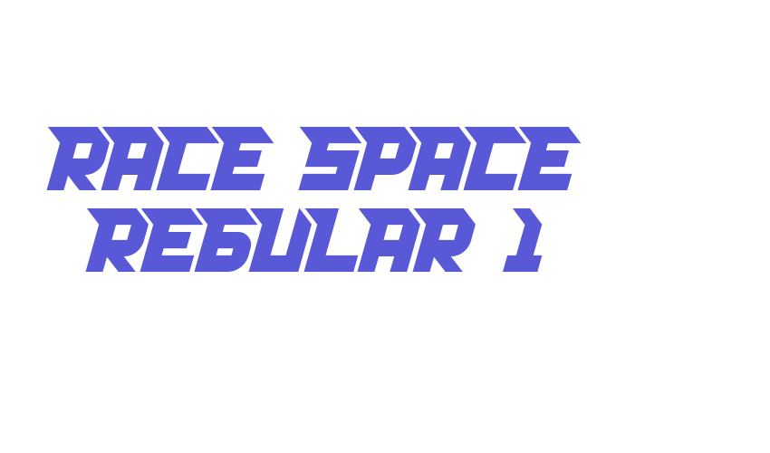 RACE SPACE REGULAR 1 Font