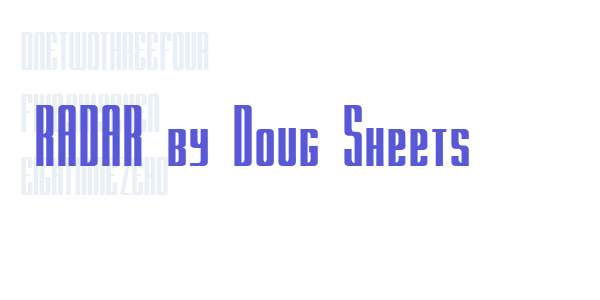 RADAR by Doug Sheets font