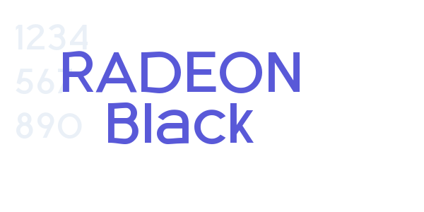 RADEON Black font free