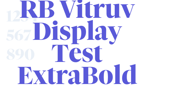 RB Vitruv Display Test ExtraBold font free