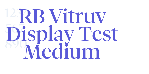 RB Vitruv Display Test Medium font free