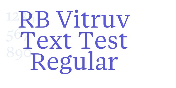 RB Vitruv Text Test Regular font free