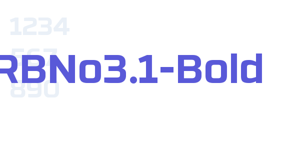 RBNo3.1-Bold font