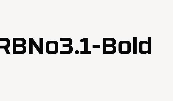 RBNo3.1-Bold Font