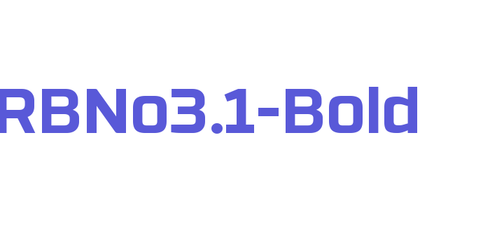 RBNo3.1-Bold Font Download