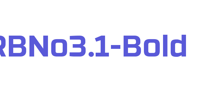 RBNo3.1-Bold Font