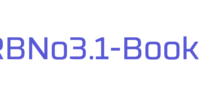 RBNo3.1-Book Font