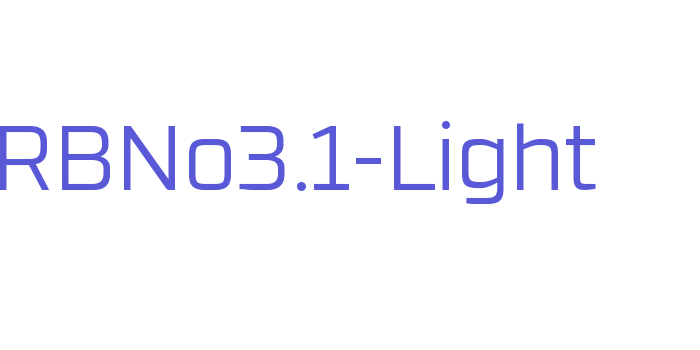 RBNo3.1-Light Font Download