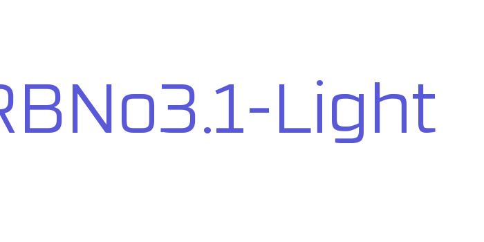 RBNo3.1-Light Font