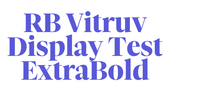 RB Vitruv Display Test ExtraBold Font Download