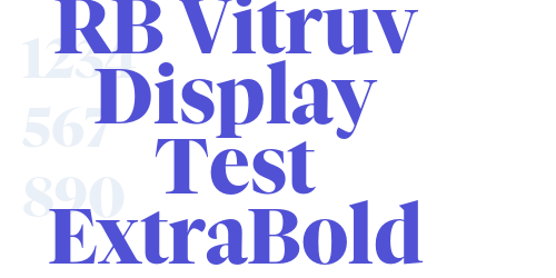 RB Vitruv Display Test ExtraBold