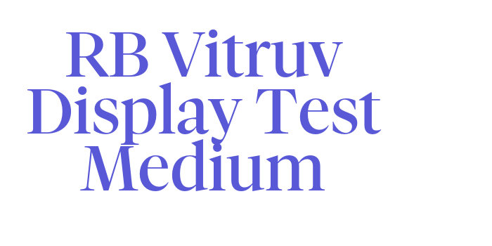 RB Vitruv Display Test Medium Font Download