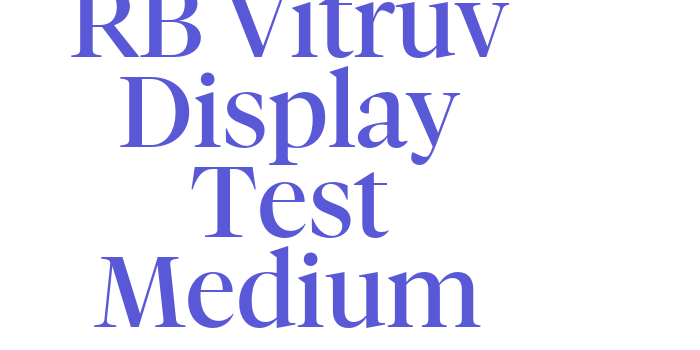 RB Vitruv Display Test Medium Font