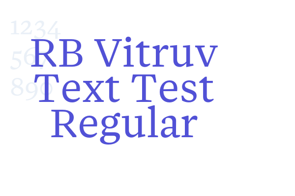 RB Vitruv Text Test Regular