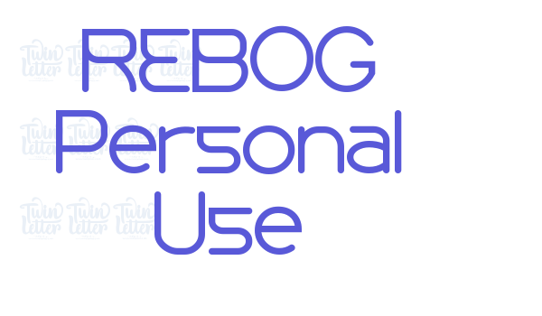 REBOG Personal Use font free