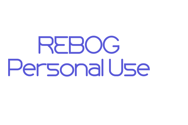 REBOG Personal Use Font