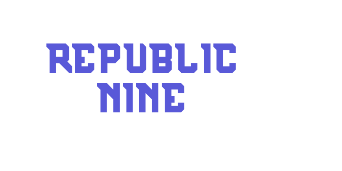 REPUBLIC NINE Font Download