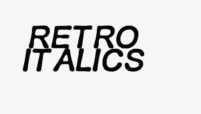 RETRO ITALICS font download