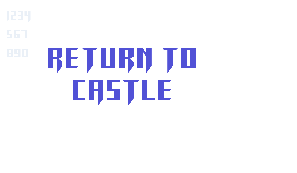 RETURN TO CASTLE-font-download