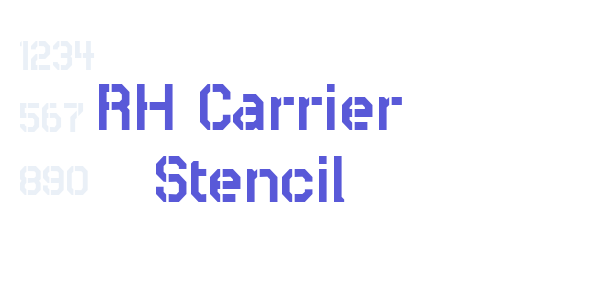 RH Carrier Stencil font free