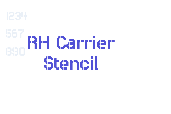 RH Carrier Stencil Font Download