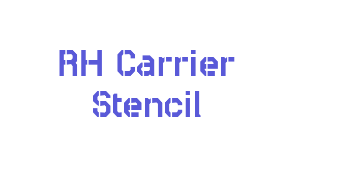 RH Carrier Stencil Font Download