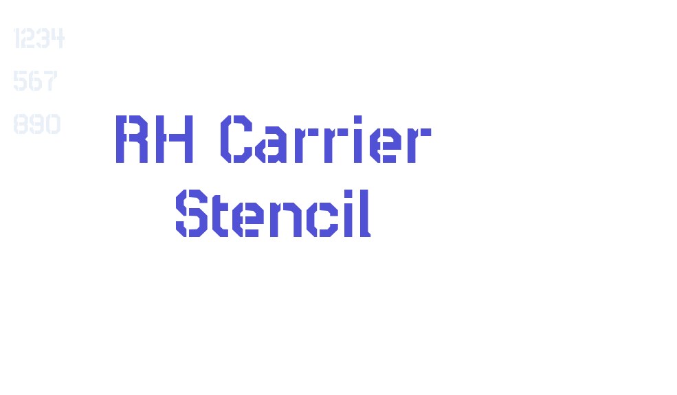 RH Carrier Stencil-font-download