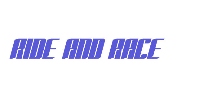 RIDE AND RACE Font Download