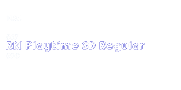 RM Playtime 3D Regular font