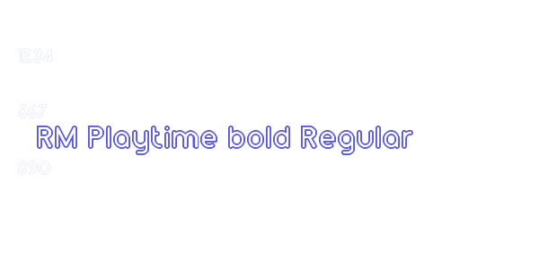 RM Playtime bold Regular font