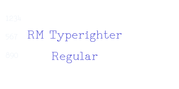 RM Typerighter Regular font